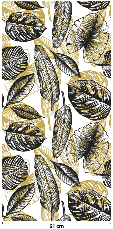 Vinyl teppich blumen elegante tropische pflanzen - TenStickers