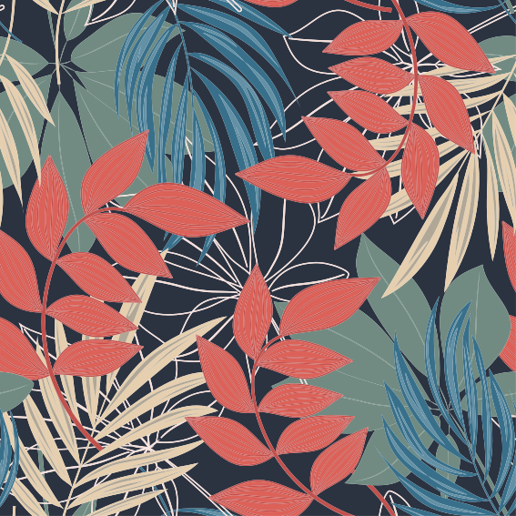 Vinyl teppich blumen modernes elegantes blumenmuster - TenStickers