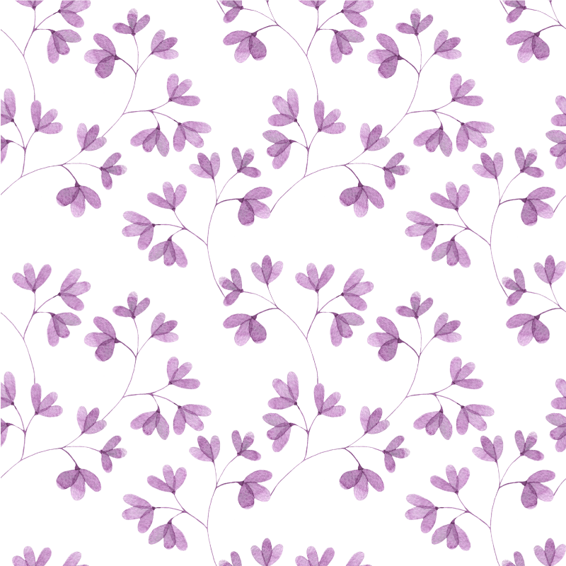 Vinyl teppich blumen im pinken blätterdesign - TenStickers