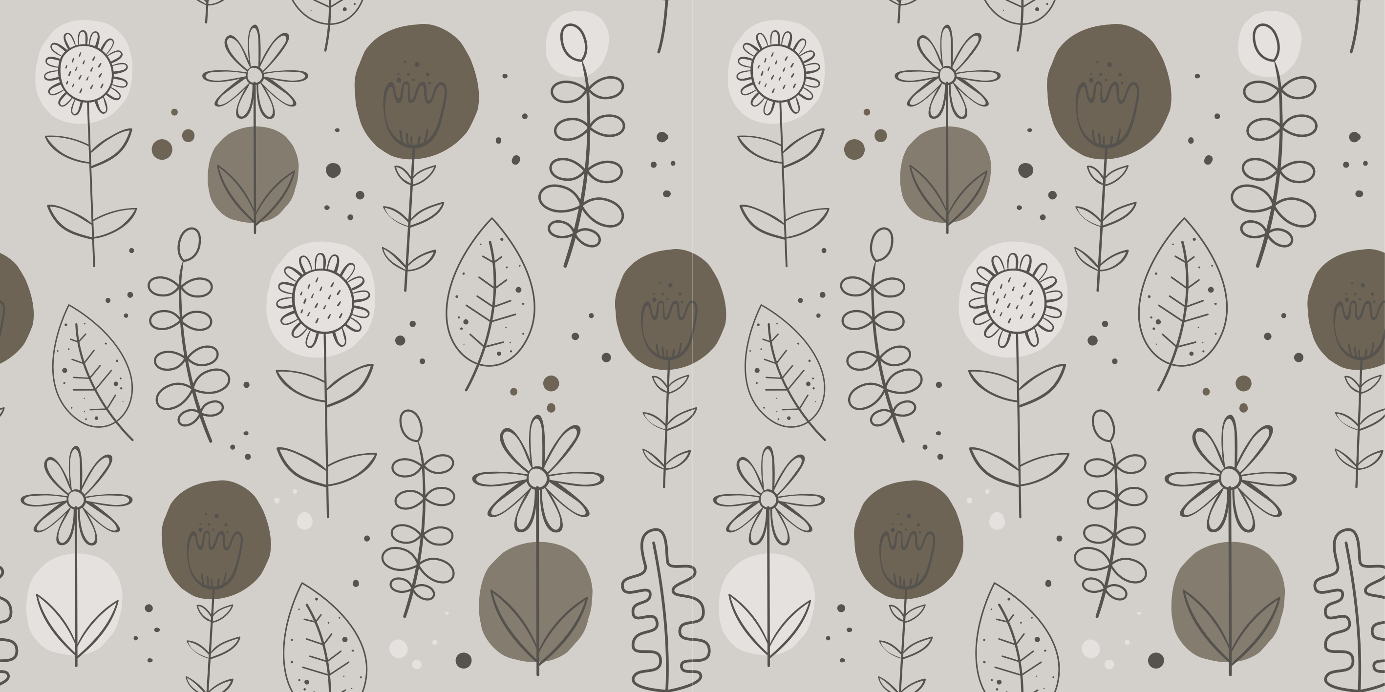 Vinyl teppich blumen mit muster in natürlichen farben - TenStickers