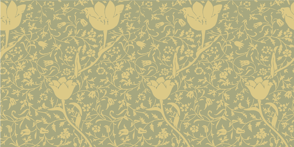 Vinyl teppich blumen in dezentem goldgrünmuster - TenStickers