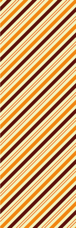 Vinyl teppich schlafzimmer im retro orange-braunen design - TenStickers