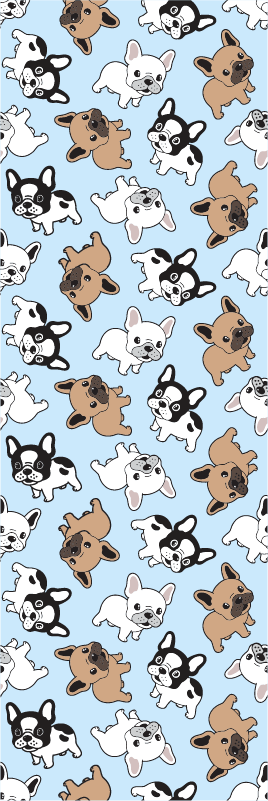 Vinyl teppich schlafzimmer im französischen bulldoggenmuster - TenStickers
