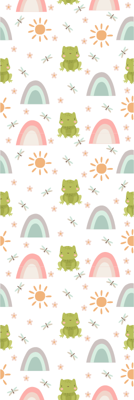 Vinyl teppich schlafzimmer mit niedlichem froschdesign - TenStickers