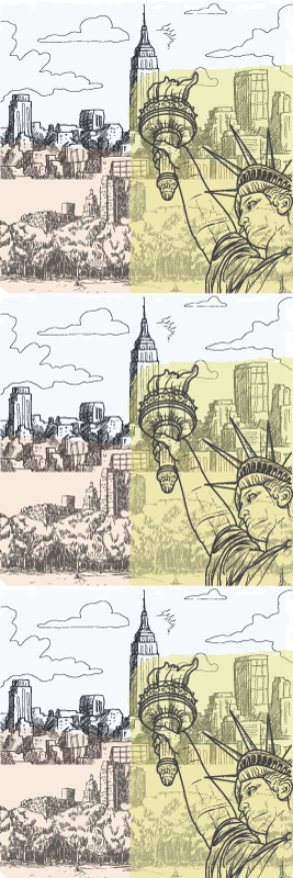 Vinyl teppich schlafzimmer vintage oldschool nyc collage - TenStickers