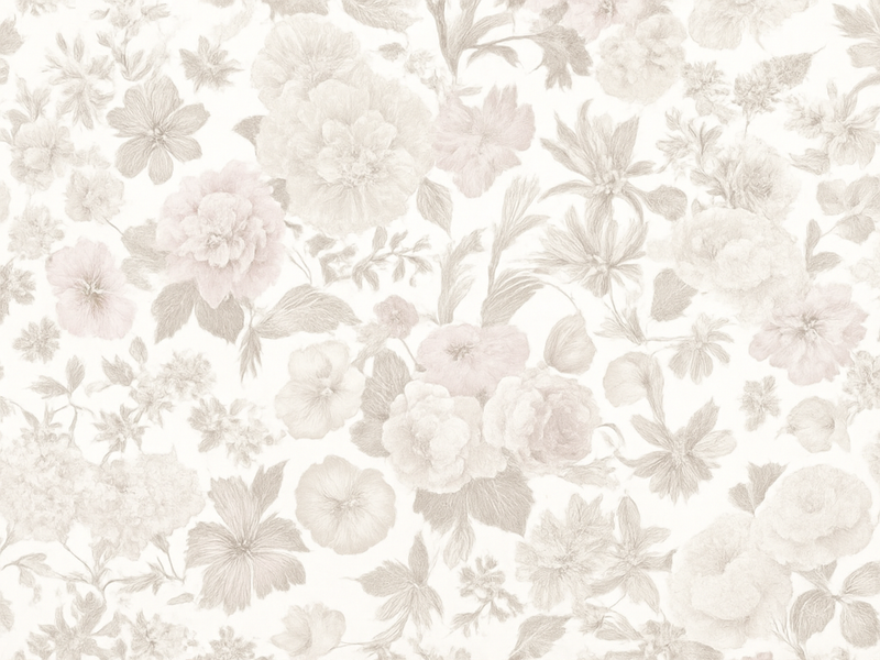 Vinyl teppich schlafzimmer vintage blumendesign - TenStickers