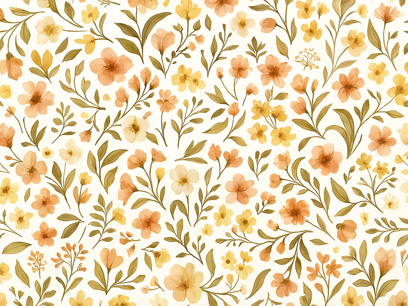 Vinyl teppich schlafzimmer vintage blumenmuster - TenStickers