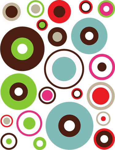 Vinyl teppich geometrisch einfache geometrische kreise - TenStickers