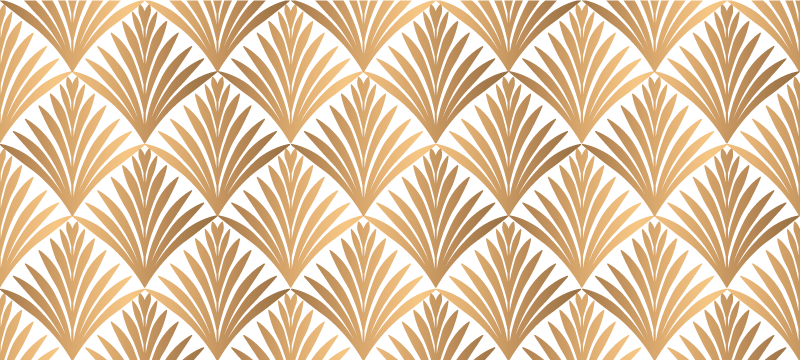 Vinyl teppich geometrisch mit geometrischem blatt - TenStickers