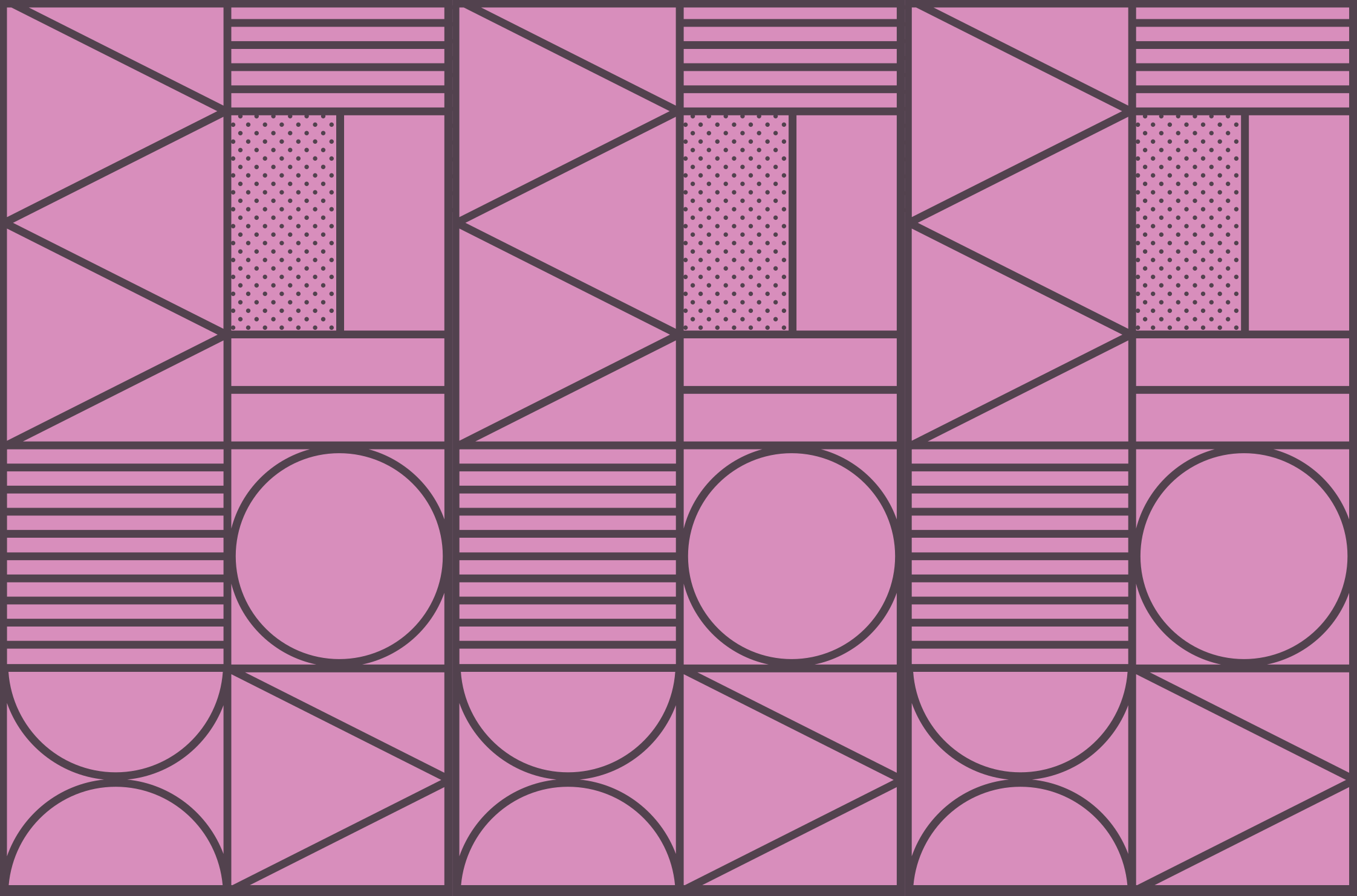 Vinyl teppich geometrisch in rosa und grau - TenStickers