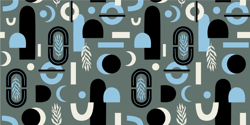 Vinyl teppich geometrisch mit abstraktem hintergrund - TenStickers