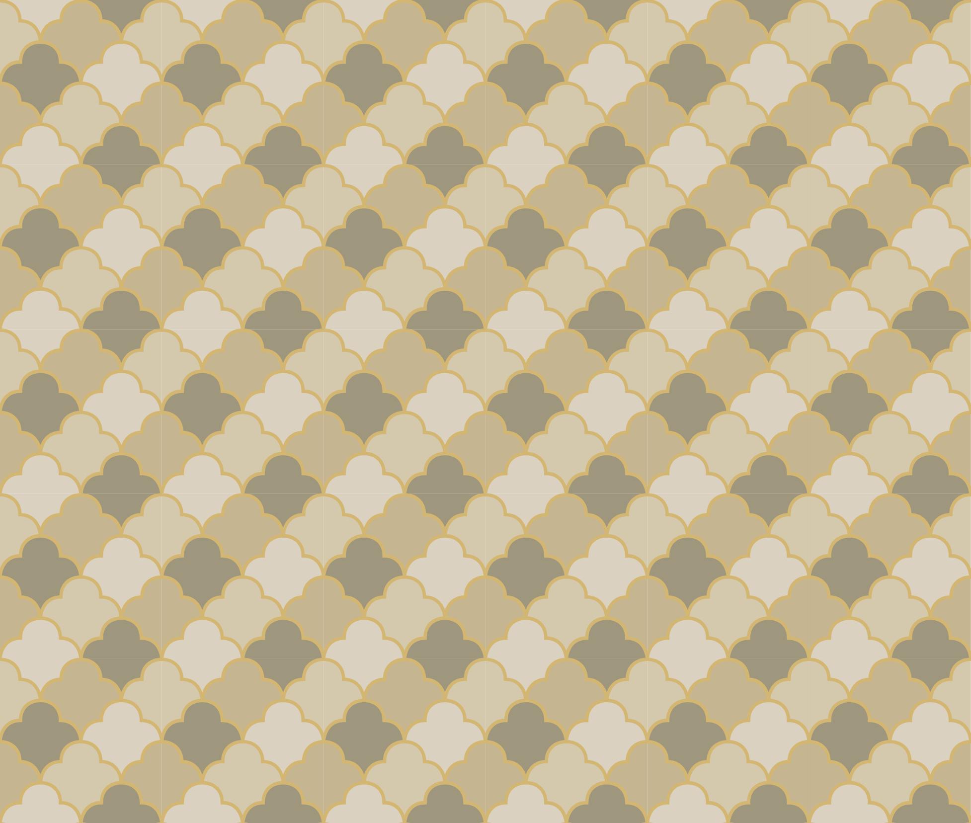 Vinyl teppich geometrisch beige art deco muster - TenStickers