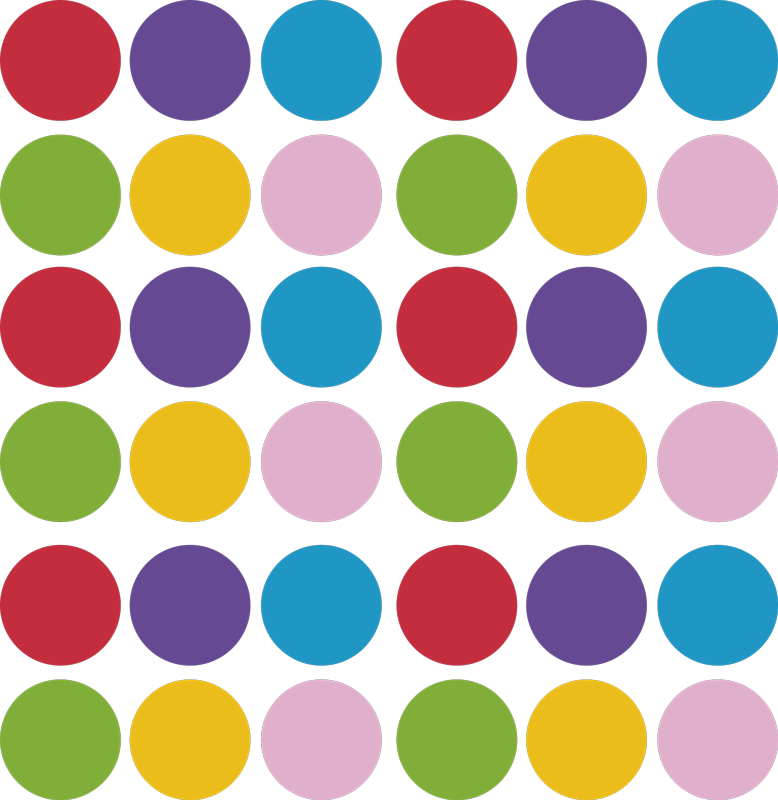 Vinyl teppich geometrisch buntes kreismuster - TenStickers