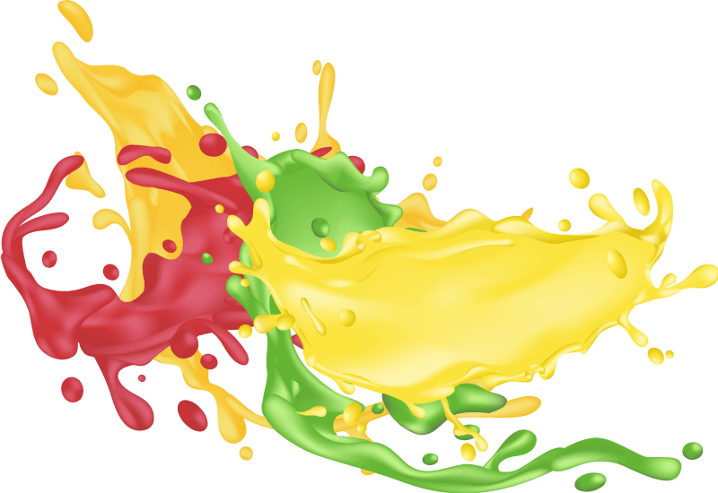 Vinyl teppich geometrisch in spritzenden farben - TenStickers