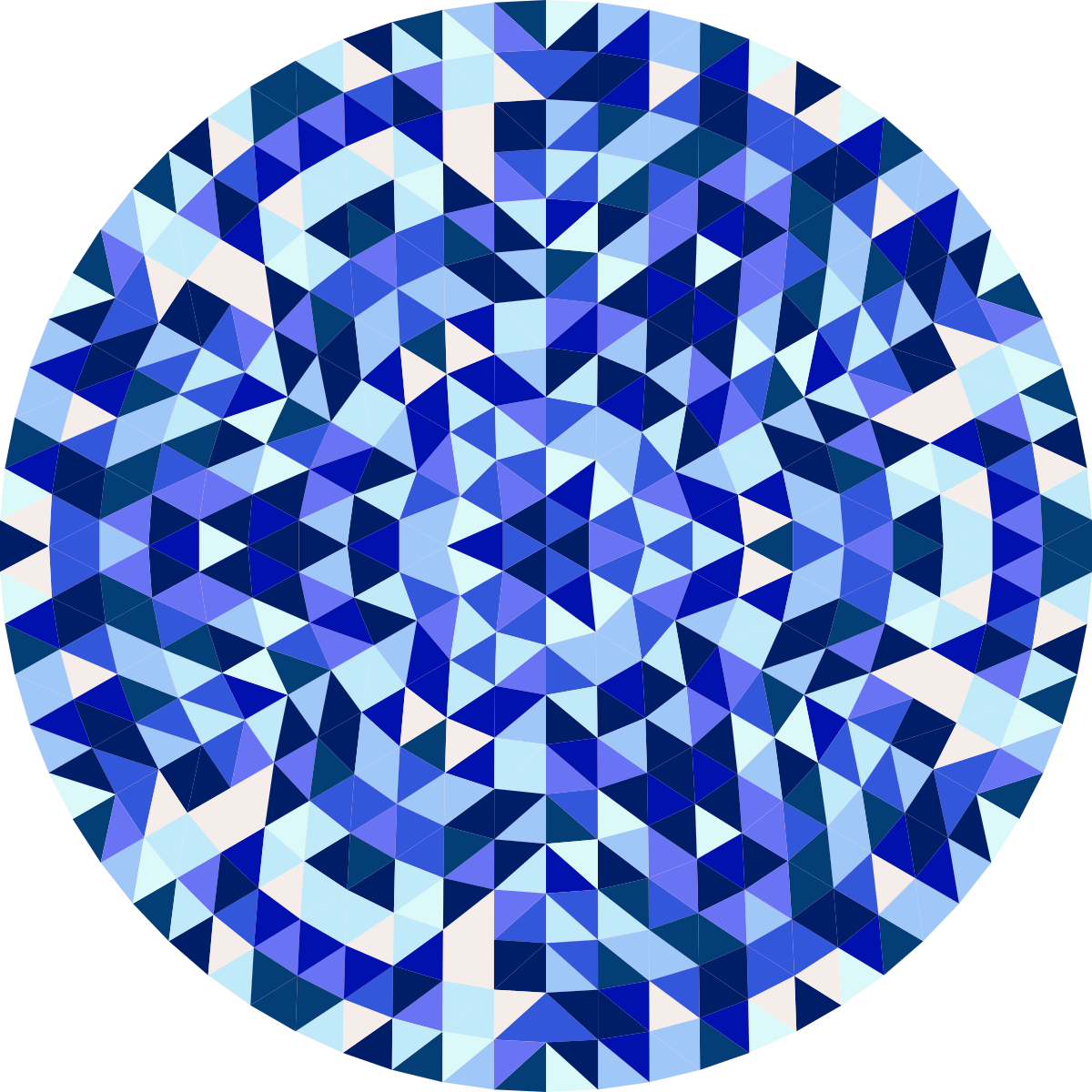Vinyl teppich geometrisch mit kreisförmigem blau-muster - TenStickers