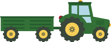 Vinyl teppich kinderzimmer grüner traktor und wagen - TenStickers