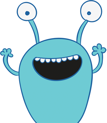 Vinyl teppich kinderzimmer blauer monster aufkleber - TenStickers