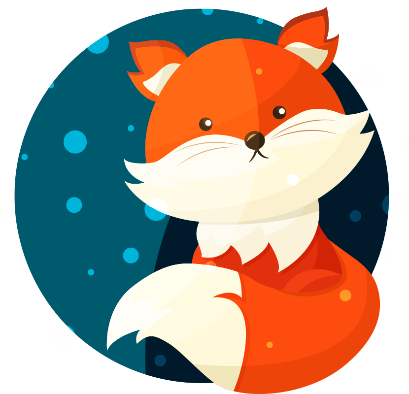 Vinyl teppich kinderzimmer mit niedlichem fuchsdesign - TenStickers