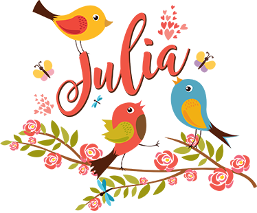 Vinyl teppich kinderzimmer frühlingsvögel mit namen - TenStickers