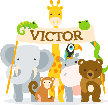 Vinyl teppich kinderzimmer mit einladenden tieren - TenStickers