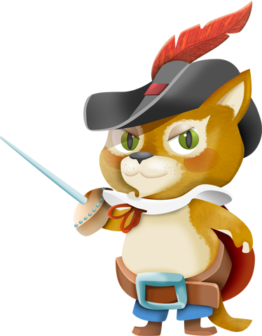 Vinyl teppich kinderzimmer der gestiefelte kater - TenStickers