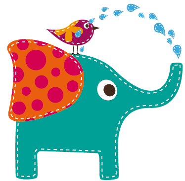 Vinyl teppich kinderzimmer elefant beim duschen - TenStickers