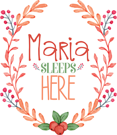 Vinyl teppich kinderzimmer schläft hier mit name - TenStickers