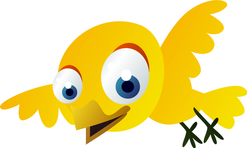 Vinyl teppich kinderzimmer gelbes fliegendes vogel - TenStickers