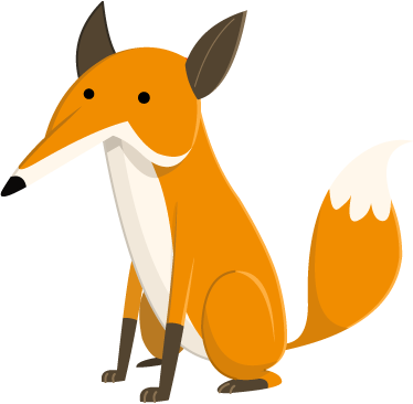 Vinyl teppich kinderzimmer mit sitzendem fuchs - TenStickers