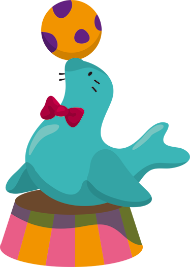 Vinyl teppich kinderzimmer zirkusfrosch mit ball - TenStickers