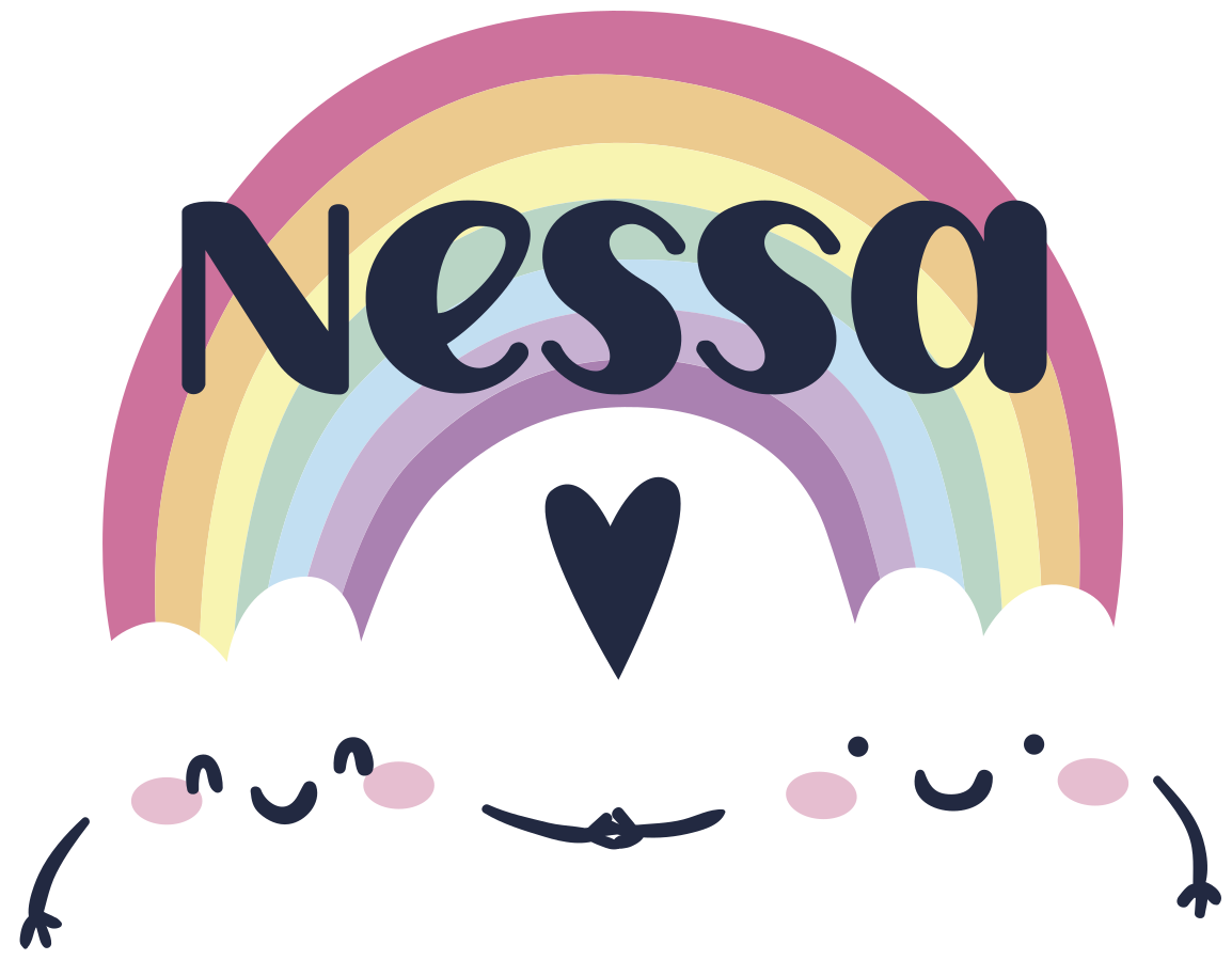 Vinyl teppich kinderzimmer personalisierter regenbogen - TenStickers