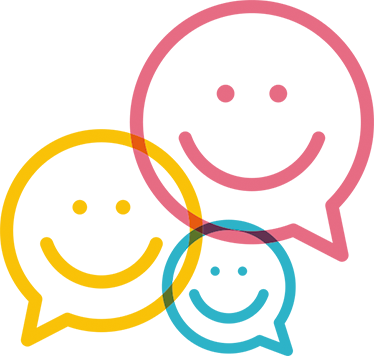 Vinyl teppich kinderzimmer mit fröhlichen bunten gesichtern - TenStickers