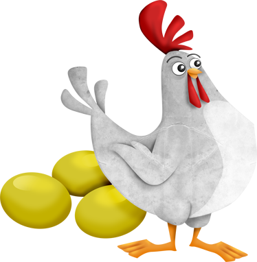 Vinyl teppich kinderzimmer fen mit goldenen eiern - TenStickers