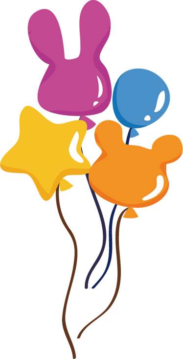 Vinyl teppich kinderzimmer mit tierballons - TenStickers