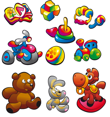 Vinyl teppich kinderzimmer mit spielzeugstickern - TenStickers