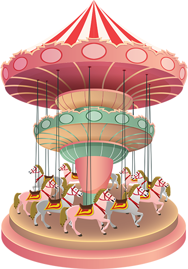 Vinyl teppich kinderzimmer fair karussell - TenStickers