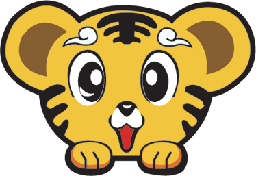 Vinyl teppich kinderzimmer glücklicher baby-tiger - TenStickers