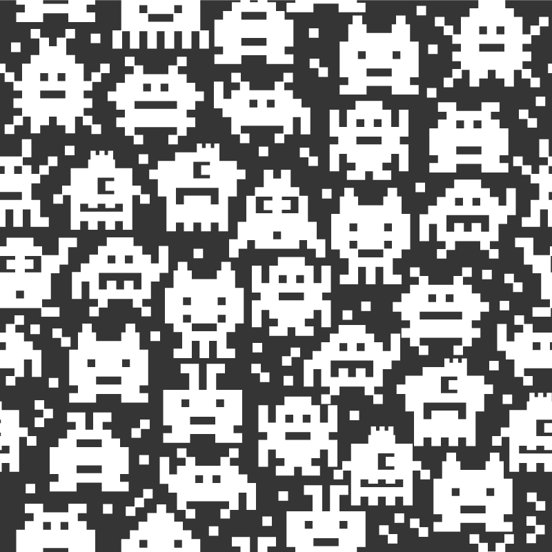 Vinyl teppich kinderzimmer mit videospielmonstern - TenStickers