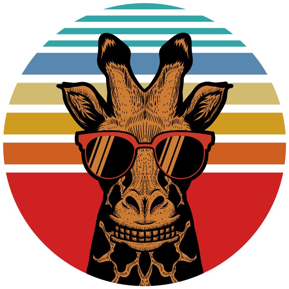 Vinyl teppich schlafzimmer hipster giraffe - TenStickers