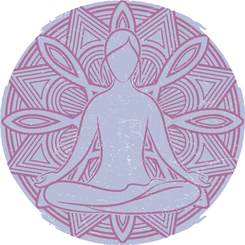 Vinyl teppich schlafzimmer yoga lotusblüte - TenStickers