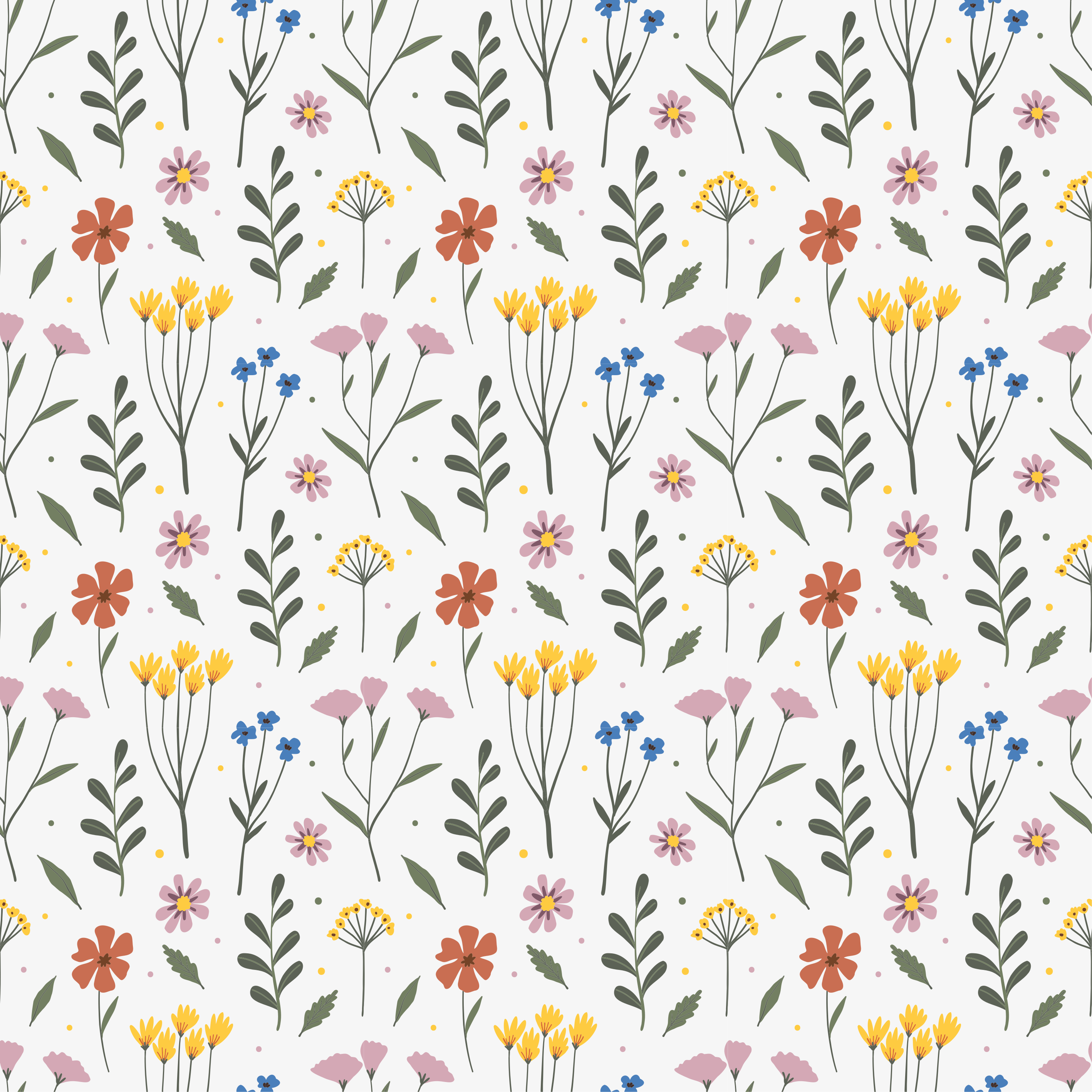 Vinyl teppich schlafzimmer mit buntem blumenmuster - TenStickers