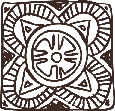 Vinyl teppich schlafzimmer im ethnischen blumenmuster - TenStickers