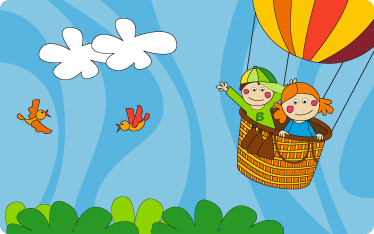 Vinyl teppich kinderzimmer fliegender luftballon - TenStickers