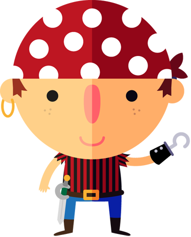 Vinyl teppich kinderzimmer mit piratenmotiven - TenStickers