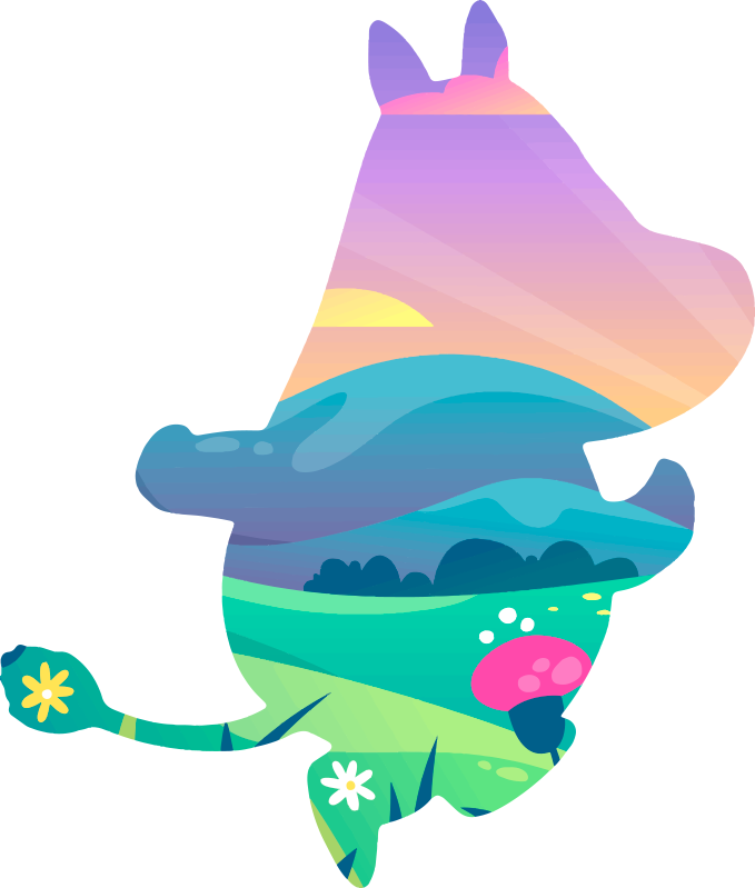 Vinyl teppich kinderzimmer moomin-welt - TenStickers