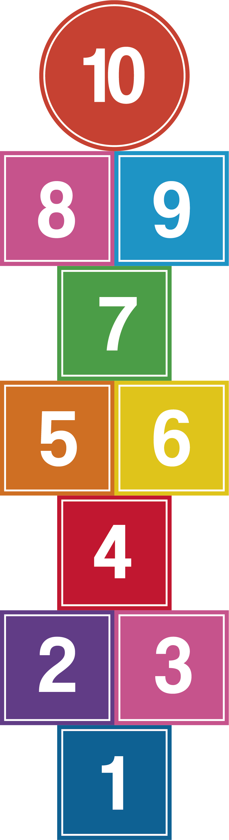 Vinyl teppich spiele bunte hüpfspiele - TenStickers