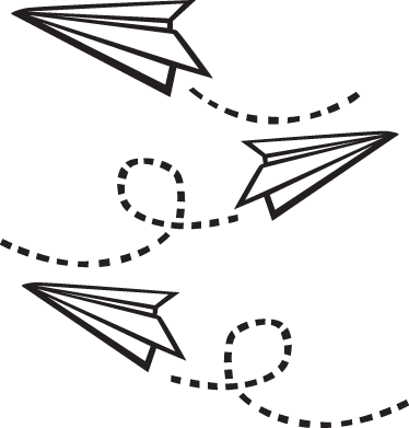 Vinyl teppich spiele papierflieger design - TenStickers