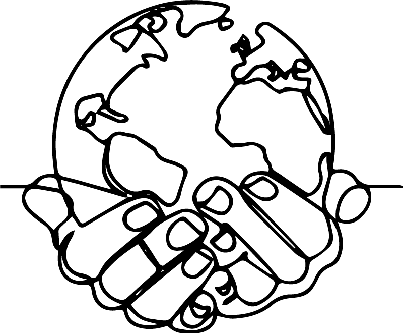 Vinyl teppich weltkarte minimalistische erde - TenStickers