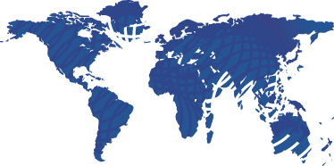 Vinyl teppich weltkarte in blau mit wellen - TenStickers