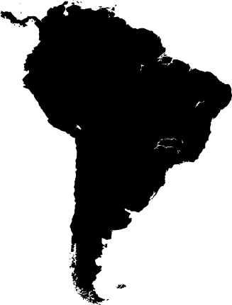 Vinyl teppich weltkarte silhouette südamerika - TenStickers